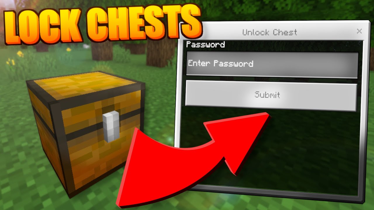 How To Lock Chests In MINECRAFT!! Easy!! (Minecraft BE/PE) YouTube