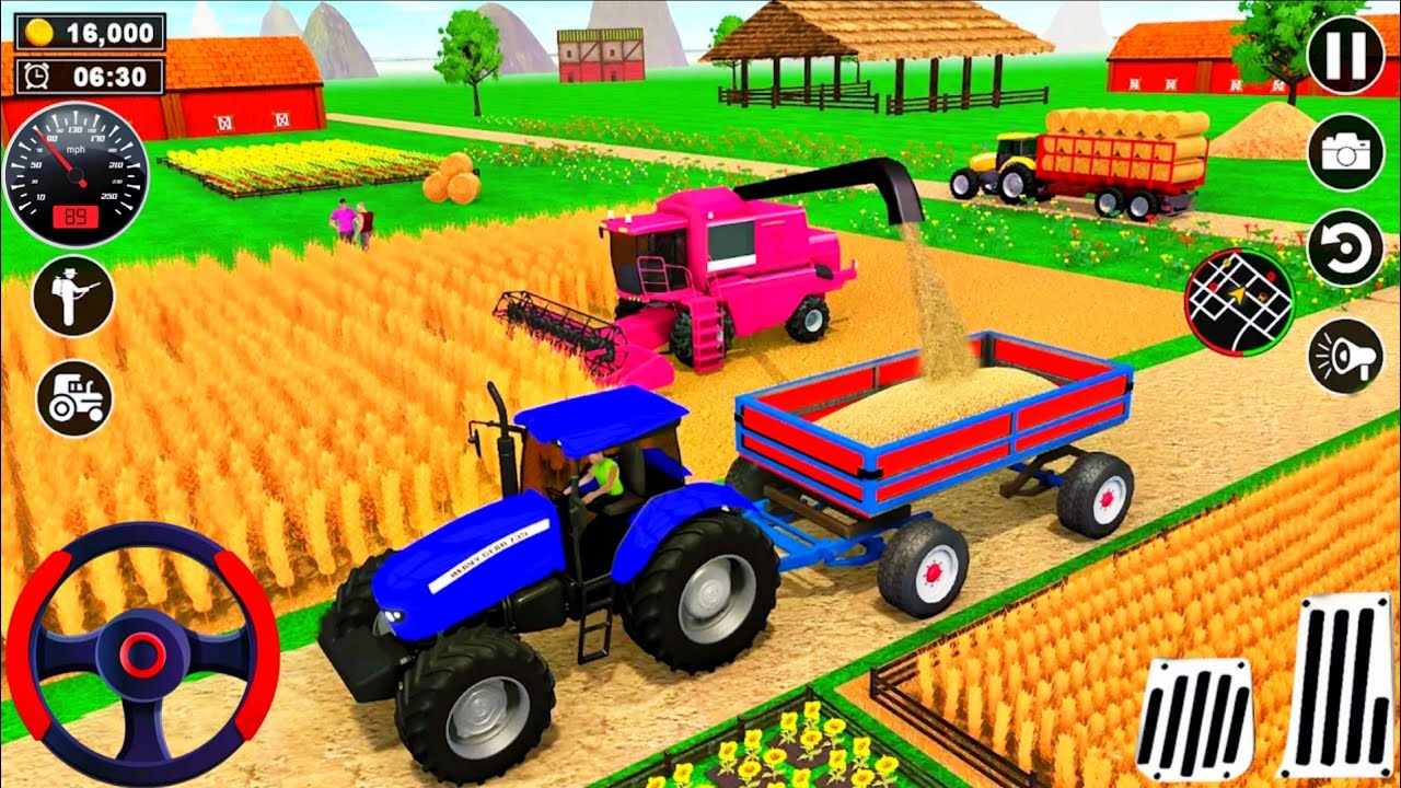 Real Tractor Games 2026 - Indian Farming Transport Tractor Driving Video Game - Android GamePlay