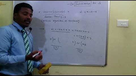 Number Theory 3: Division algorithm of numbers _V6 by gangadhar sir