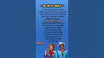 Thumbnail of Die With A Smile - Lady Gaga and Bruno Mars #song #songlyrics #ladygaga #diewithsmile