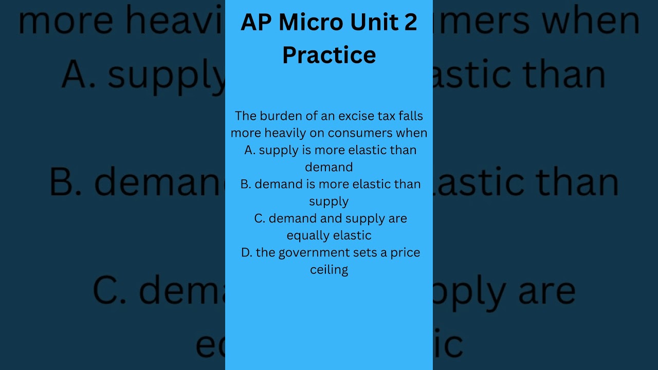 Are you ready for your Unit 2 AP Micro test? 