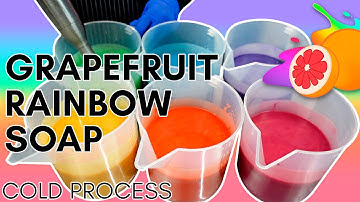Making Grapefruit Rainbow Cold Process Soap | MO River Soap