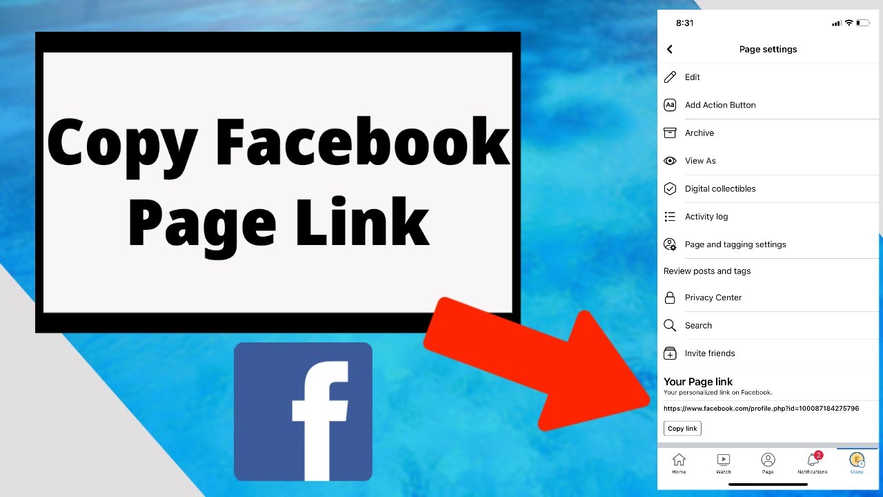 how to copy facebook review link
