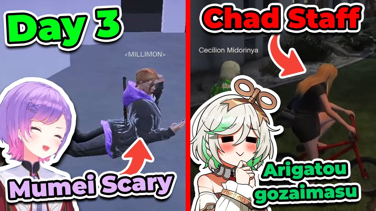 holoGTA Day 3 Chaotic Moments: Worm Mumei And Ceci VS Laplus [ Hololive / holoGTA Highlights ]