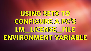 Using SETX to configure a pc