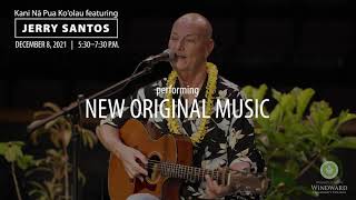 Kani Nā Pua Ko’olau with Jerry Santos
December 8, 2021
5:30 – 7:30 p.m
Share an evening hosted by WCC Music Instructor Kamuela Kimokeo and featuring Jerry Santos. In this play along, kanikapila talkstory-style event, Jerry Santos will be sharing some new, never recorded original compositions and sharing his mana‘o on his process for composing music. Kani Nā Pua Ko’olau with Jerry Santos