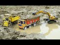 JCB Loading Mud Tata Truck And Mini Tractor | jcb ki khudai | Mt Tractor | Cs Toy