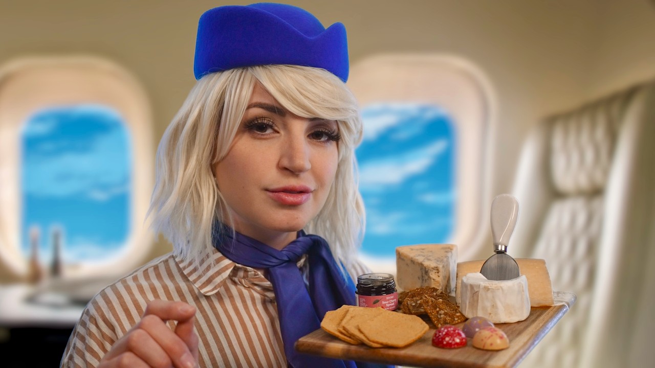 ASMR | A Very Important Private Jet Flight | Luxury Flight Attendant