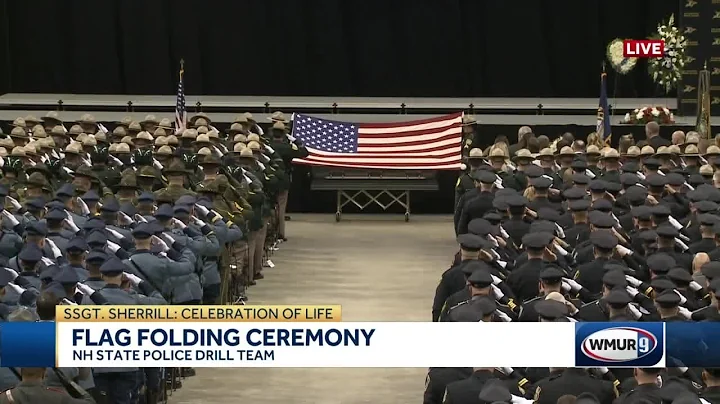 Video: Flag-folding ceremony for Staff Sgt. Sherill followed by presentation of ribbon