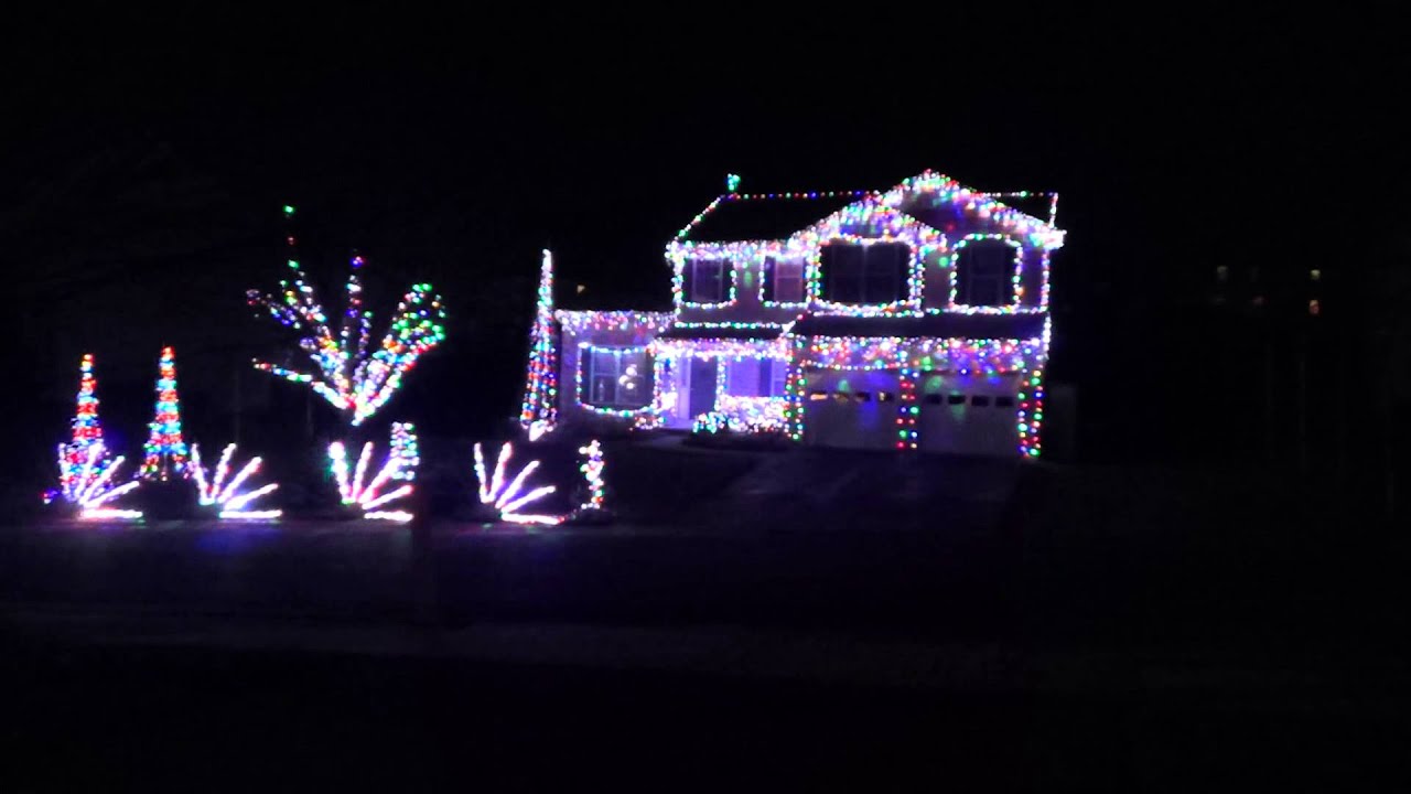 Christmas Lights Show Disco Santa 2014 YouTube