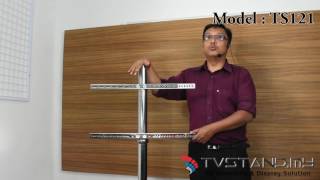 Elegance 58-inch TV Stand with Two Curio Cabinets Review | Portable TV Stand with Wheel Mount upto 32