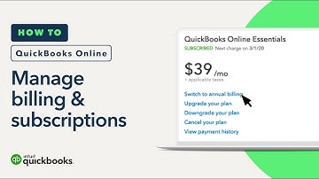 How to manage your billing & subscriptions in QuickBooks Online