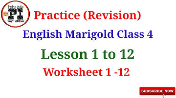 EDMC Class 4 Revision English Worksheet 1-12 | English Marigold Class 4 Lesson 1-12