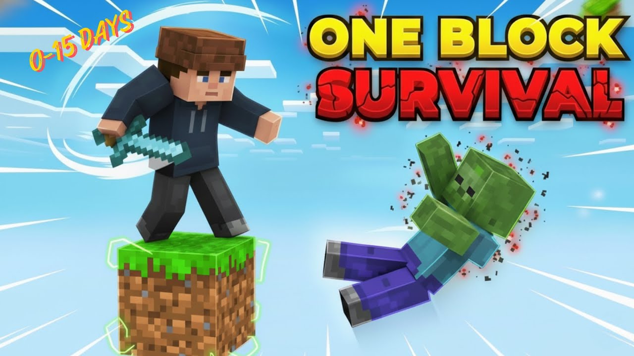 From 0 to 15 Days in ONE BLOCK Survival 😱 | Minecraft Live Stream