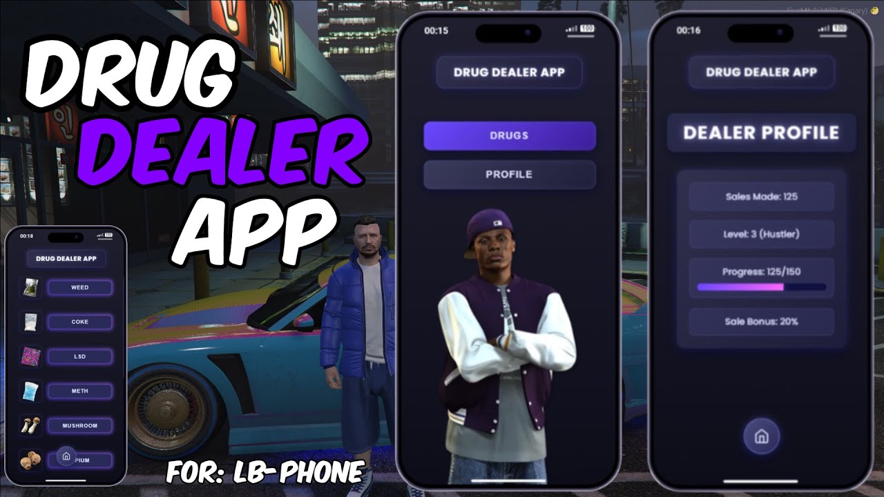 Drug Dealer App – FiveM script showcase video