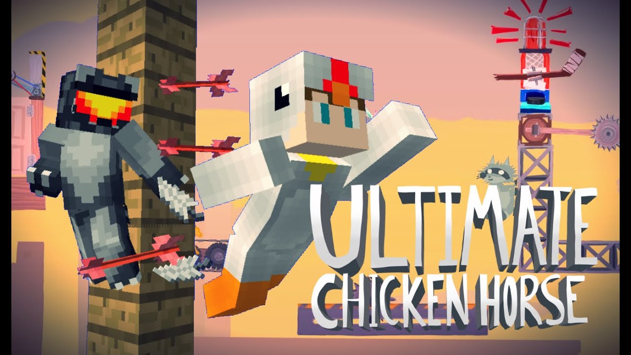 Justazag Plays: Ultimate Chicken Horse Vs Dausboot - I AM THE ULTIMATE RACCOON!