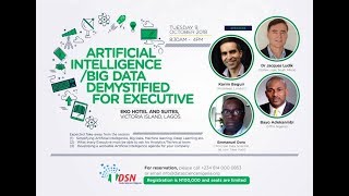 Artificial Intelligence and Big Data Demystified for Executive Oct 9 2018
