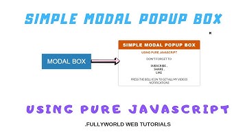 Simple Modal Popup Box Using Pure JavaScript | JavaScript Tutorials