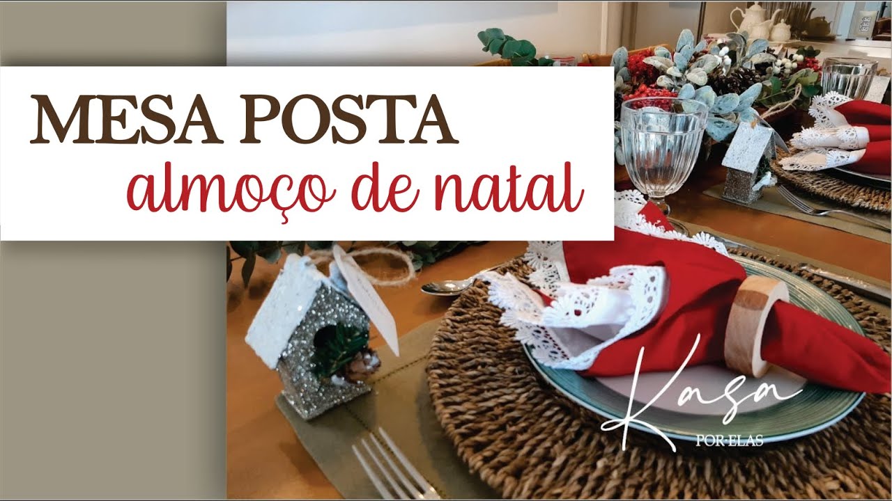 Como montar mesa posta de natal