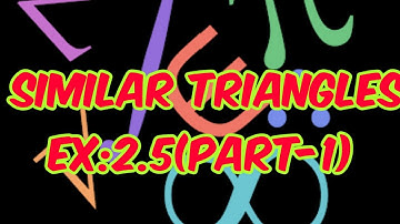 SIMILAR TRIANGLES Ex:2.5(part 1)based on Pythagoras theorem |Ncert|