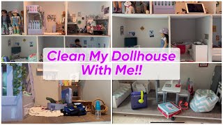 Clean My American Girl Doll House With Me!!