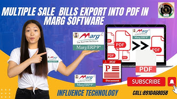 Multiple Sale Bills  Export into PDF in Marg ERP Software