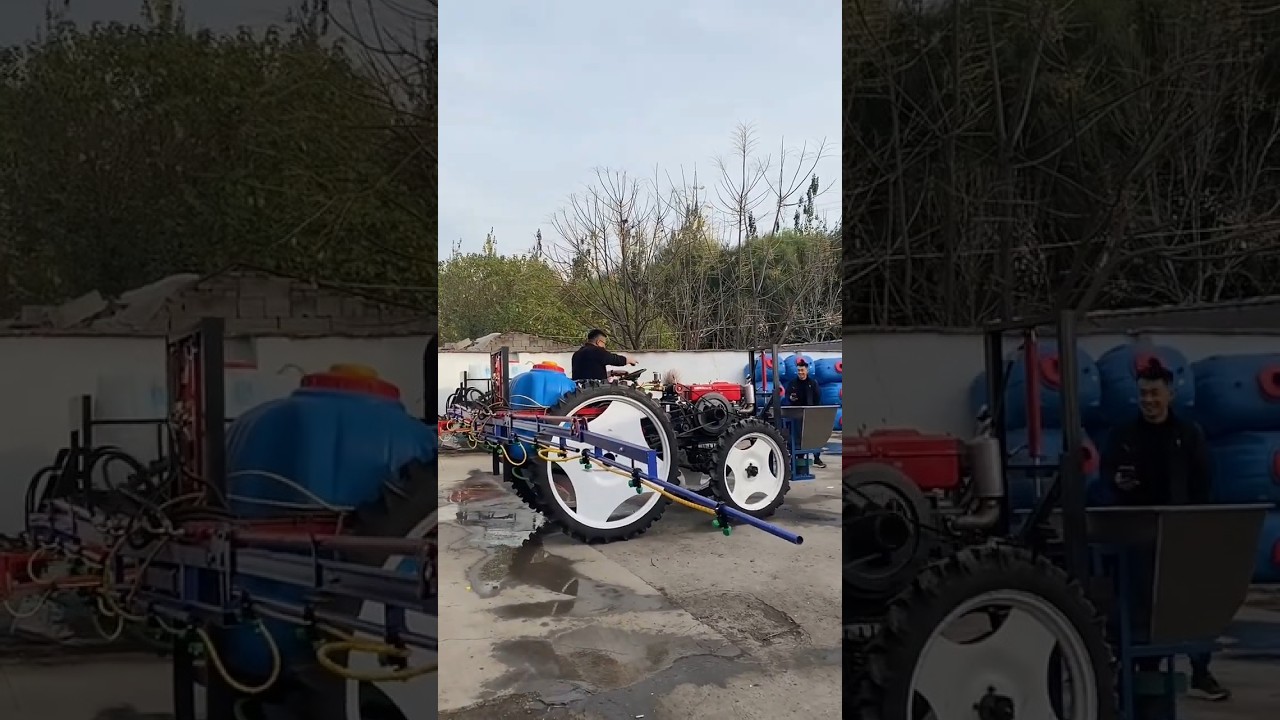 peter tractor with spray machine