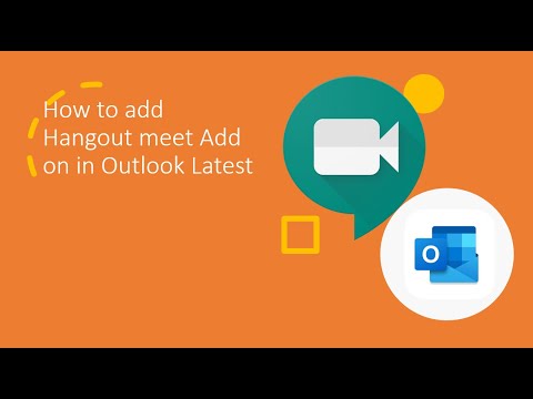 Video How to Add Google hangout meet ADD ON in Outlook... - youtube