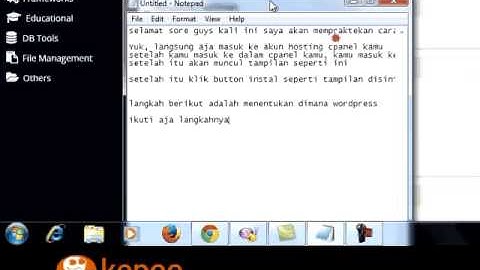 Tutorial Instalasi CMS WordPress pada cPanel Hosting