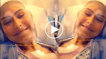 حلقوا شعرها بالكامل : ظهور مفزع لـ شيرين عبد الوهاب على سرير المرض وهي تبتسم بصعوبة تبكي القلوب