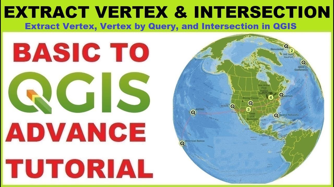 Extract Vertex, Vertex by Query, and Intersection in QGIS - YouTube