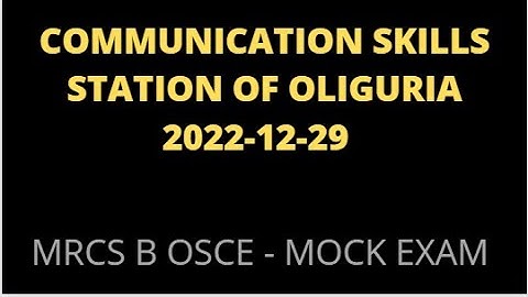 COMMUNICATION SKILLS STATION OF OLIGURIA