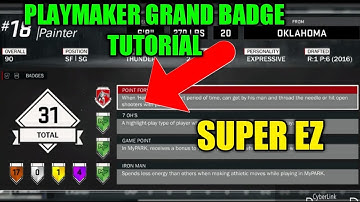 NBA 2K17 HOW TO GET THE PLAYMAKER / POINT FORWARD GRAND BADGE! Easiest way! Explained in DETAIL!