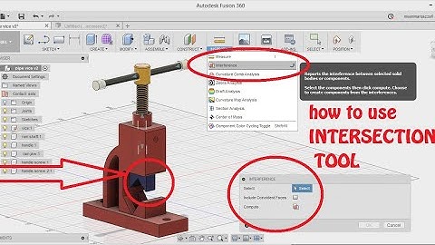 Intersection command - fusion 360 tutorial