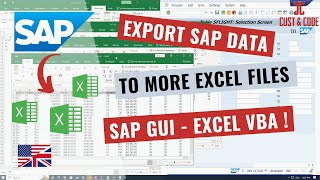 Export SAP Data to different Excel Files with SAP GUI Scripting & Excel Macro VBA [english]