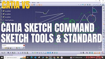 #10 CATIA SKETCHER - SKETCH TOOLS , Grip, Snap to point, Construction element & Standard command