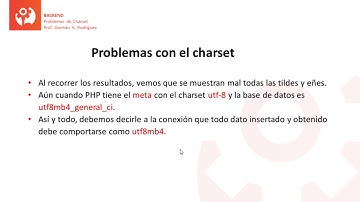 Curso BackEnd U3·04 - Problemas en el charset de los resultados MySQL