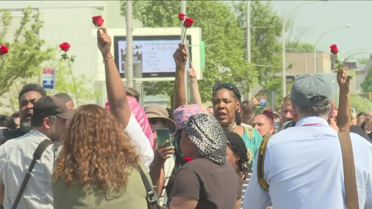 Buffalo community holds vigil outside of Tops Market after mass shooting