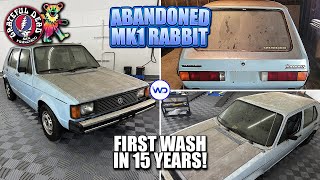 ABANDONED Hippie's Mk1 VW Rabbit First Wash in 15 Years! Satisfying Barn Find Restoration