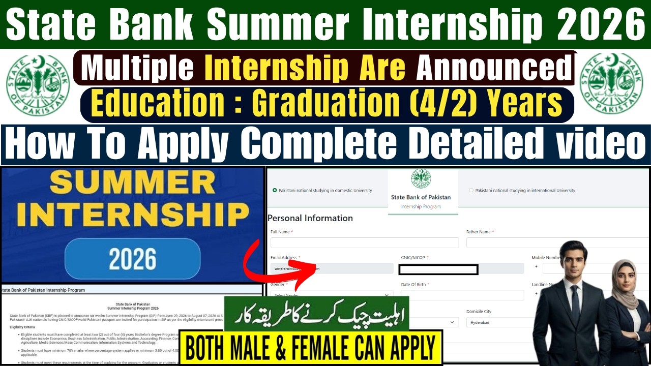 Sbp Cheque SBP Summer Internship Program 2026 | Check Eligibility & Required ...