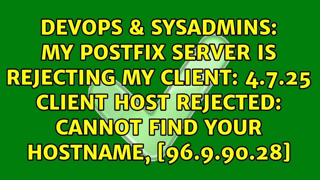 Client host rejected