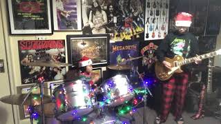 Feliz Navidad Instrumental Version (Gary Hoey) drum cover by 6yr old Lance & 13yr old Laurenz guitar