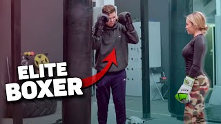 Elite BOXER pretended to be a beginner | Coach's prank