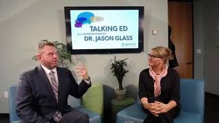 Dr. Jason Glass discusses EnrollJeffco with Shannon Fitzgerald, Director of Enrollment Services