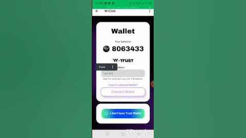 $How to connect w.coin with trust wallet# w.coin withdrawal on tust wallet