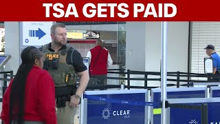 TSA workers receive partial pay on Monday