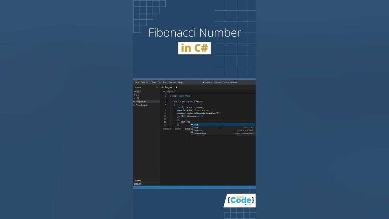 Fibonacci Number in C# | Program to Print Fibonacci Series in C# | # ...
