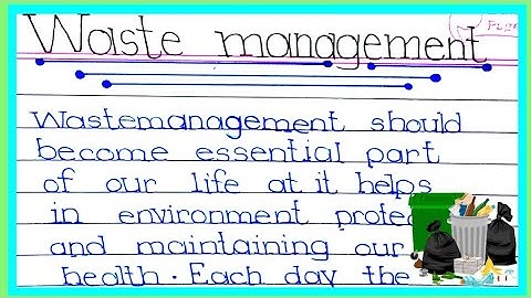 waste management essay in english / essay on waste management / essay on plastic waste management /