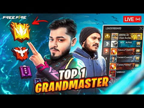 Dominating Top 1 Region Grandmaster V Badge Lobby🗿serious Grandmaster Pushing-garena Free Fire !!