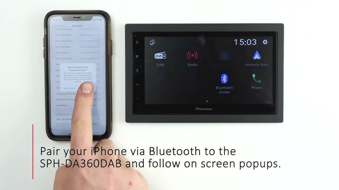 Pioneer SPH-DA360DAB Pantalla CarPlay Android Auto
